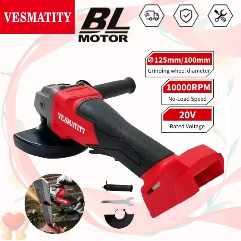 Brushless Angle Grinder Battery Powered - Smerigliatrice Angolare Brushless VES 125mm a