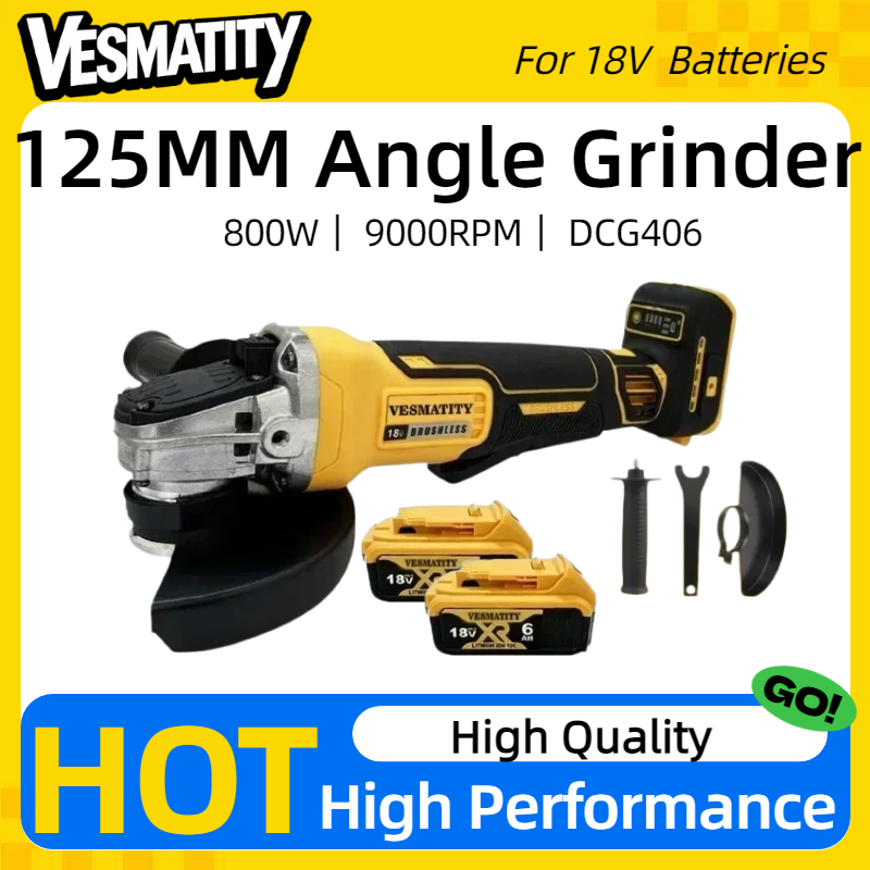 Brushless Angle Grinder Battery Powered - Smerigliatrice Angolare Cordless Brushless DCG406 125MM