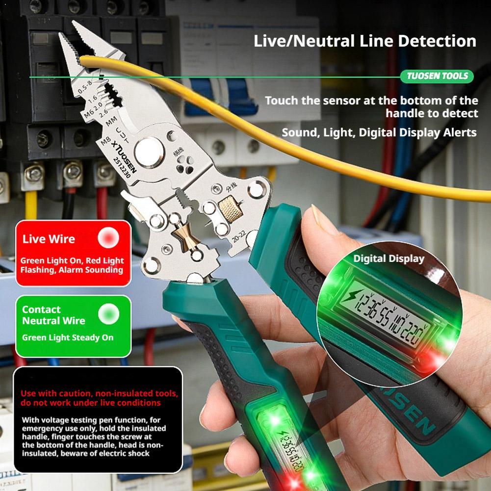 Automatic Wire Stripper Cutter - Pinze spelafili elettriche pieghevoli, tagliacavi, pinze