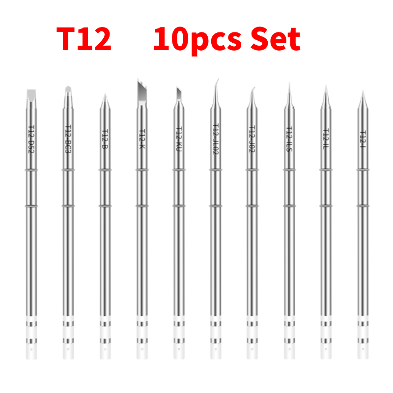 Digital Soldering Station T12 - Set di 10 Punte per Saldatore