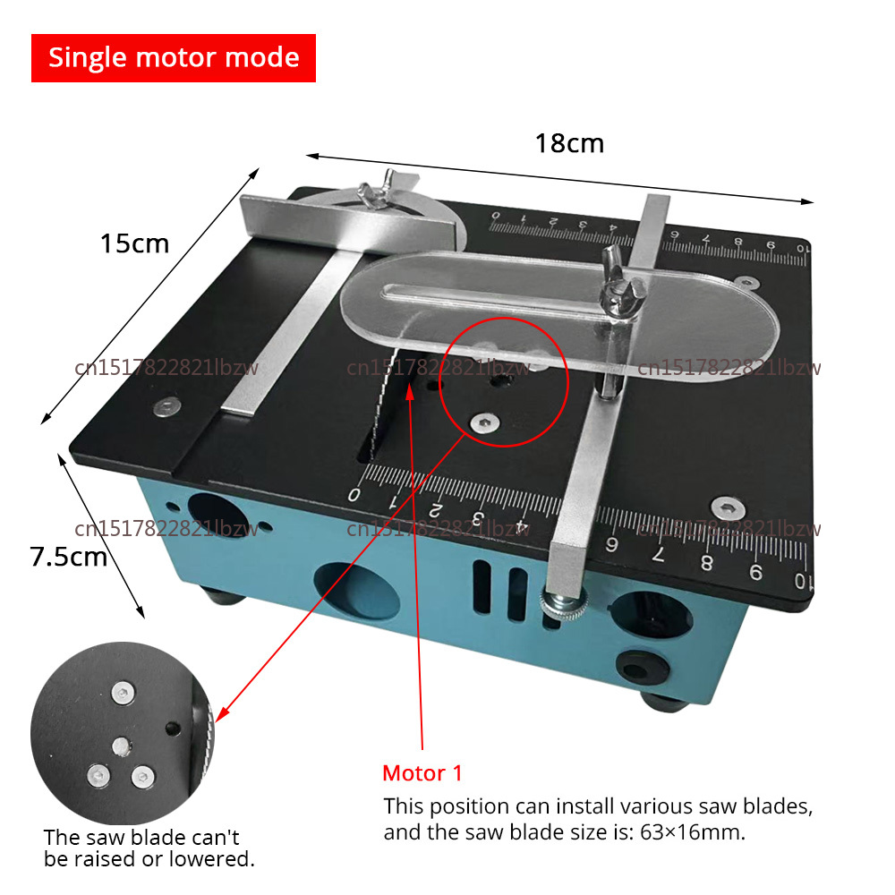 Mini Table Saw For Woodworking - Sega da Tavolo Multifunzionale Mini 110v-220v,