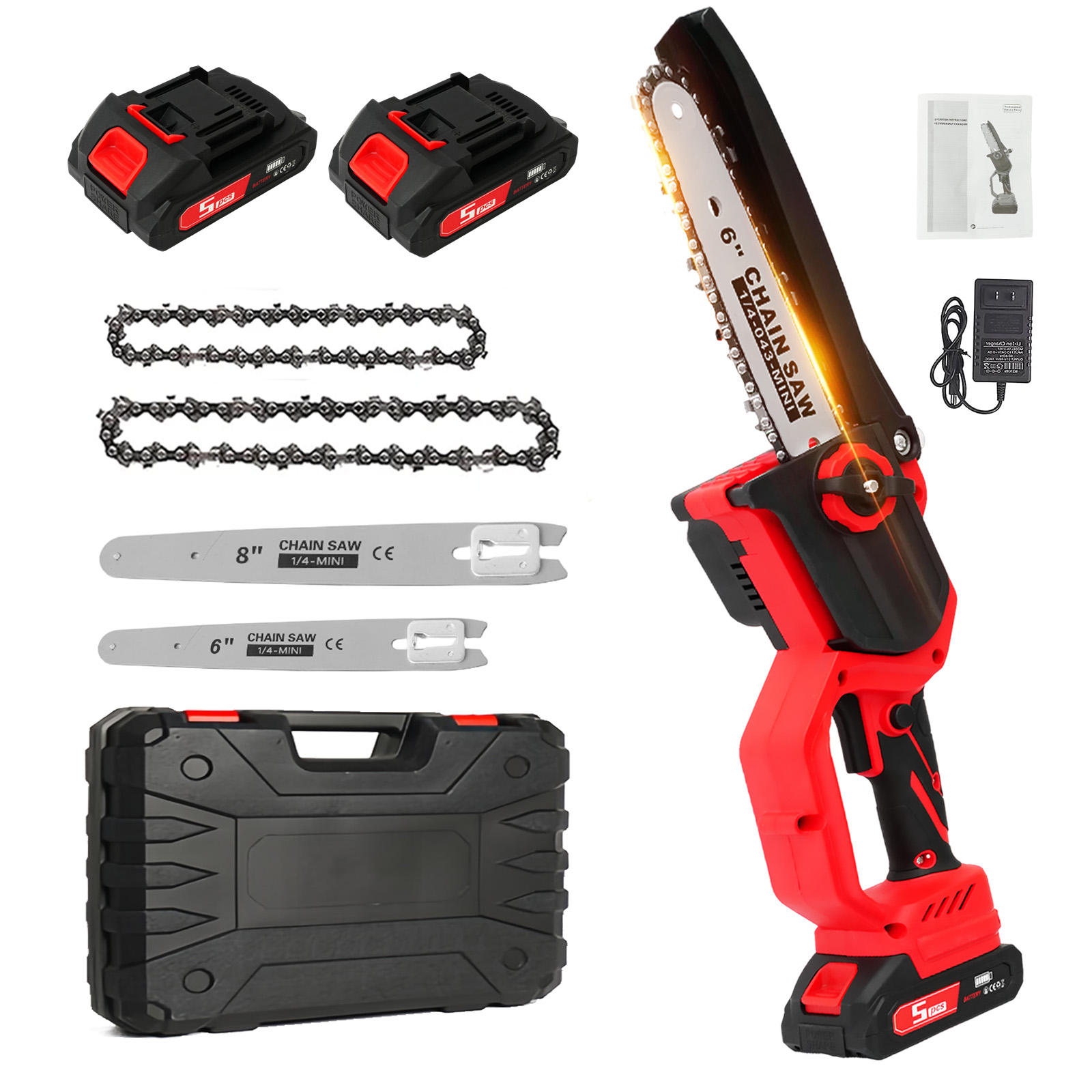 Mini Electric Chainsaw 6 Inch - Motosega Elettrica 1380W ad Alta Velocità