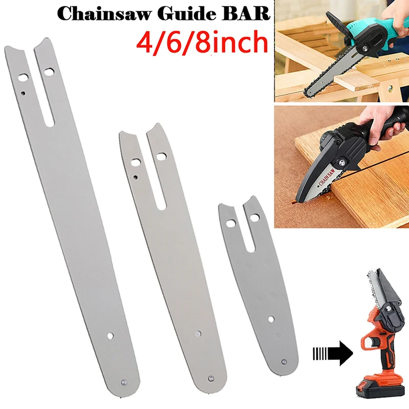 Mini Electric Chainsaw 6 Inch - Sostituzione barra guida in metallo da