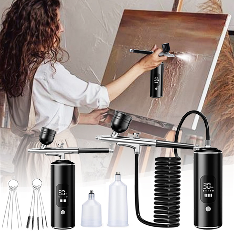 Airbrush Kit With Mini Compressor - Aerografo con compressore Aerografo per pittura