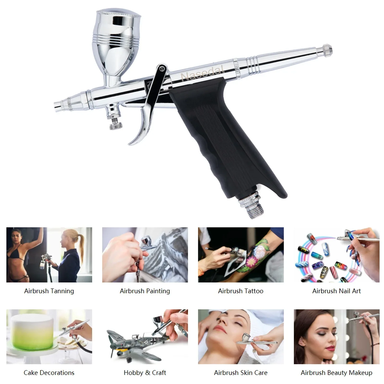 Airbrush Kit With Mini Compressor - Nasedal Kit compressore d'aria per aerografo