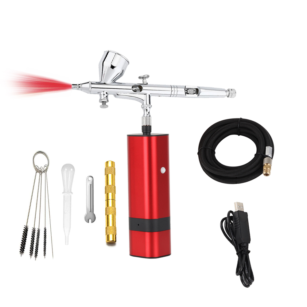 Airbrush Kit With Mini Compressor - RIBO TM80S-180W Kit compressore per spazzola