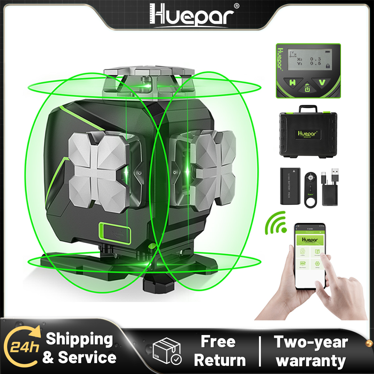 Livella Laser Huepar S04CG-A 1 - Laser Level 16 Lines 4D Green recensione e prezzo