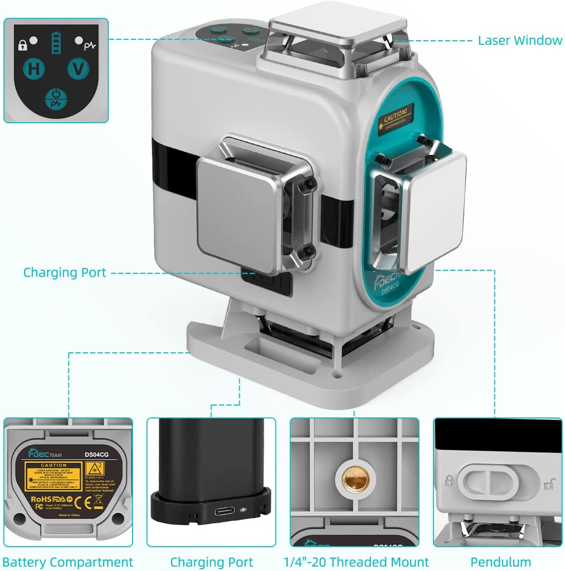 DS04CG Livella Laser Autolivel - Laser Level 16 Lines 4D Green recensione e prezzo