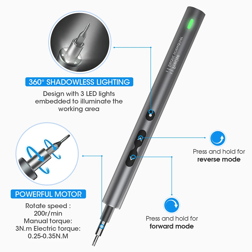 Set di cacciaviti elettrici di - Electric Screwdriver Rechargeable Usb recensione e prezzo