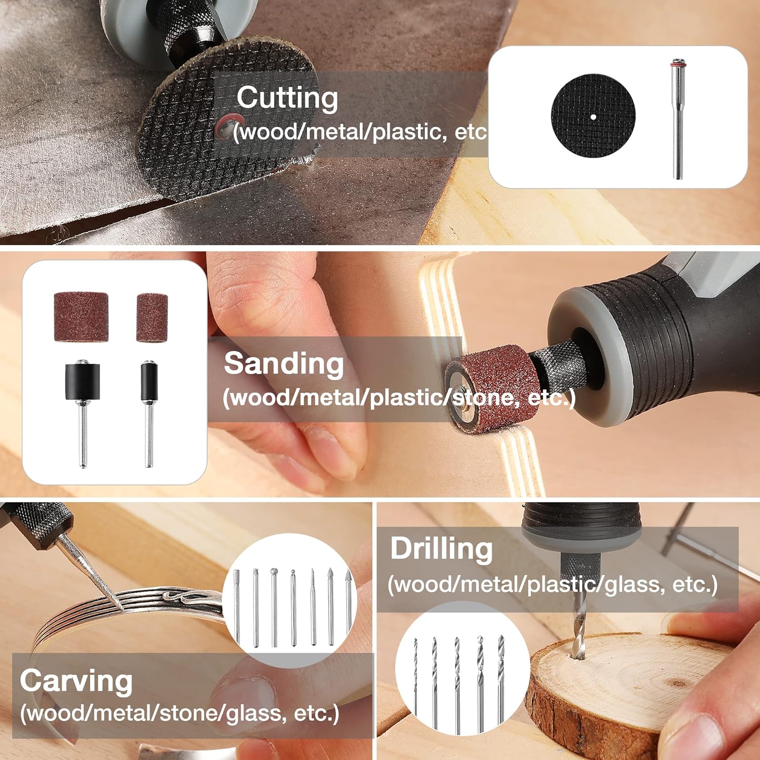 Kit Mini Utensile Rotante Senz - Cordless Rotary Tool Kit Accessories recensione e prezzo