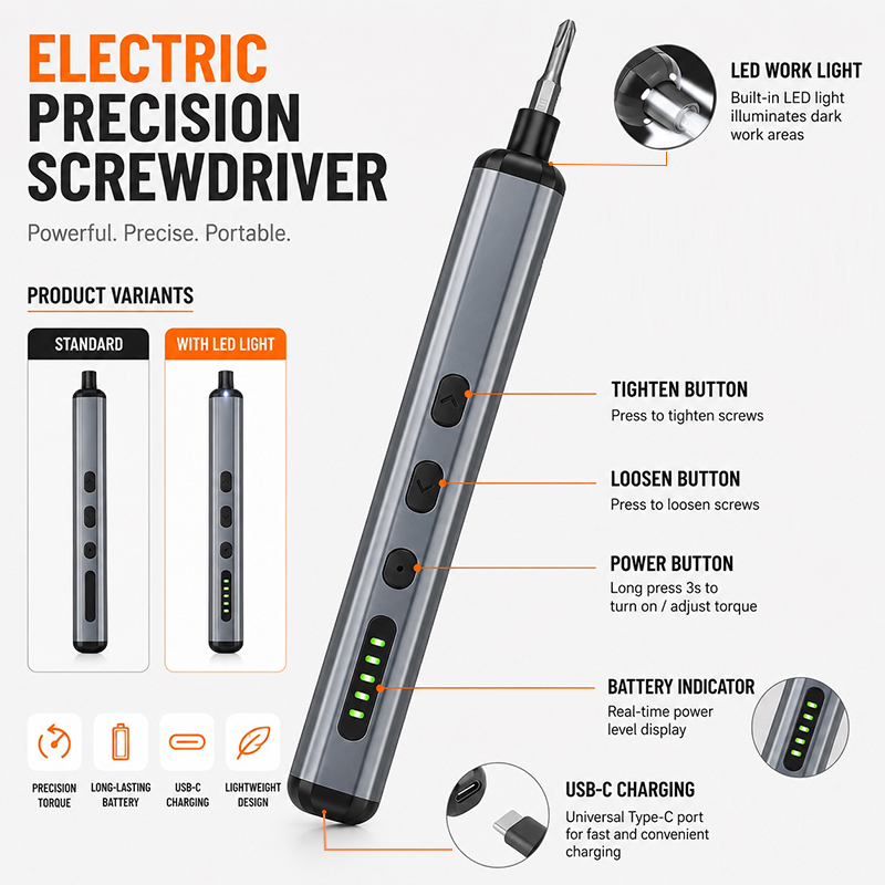 Set di cacciaviti elettrici di - Electric Screwdriver Rechargeable Usb recensione e prezzo