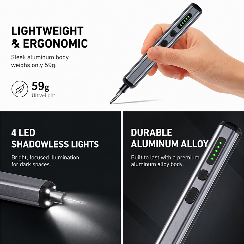 Set di cacciaviti elettrici di - Electric Screwdriver Rechargeable Usb recensione e prezzo