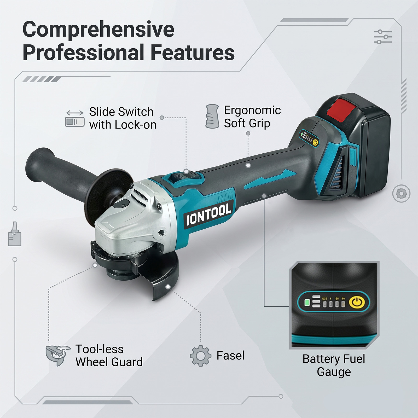 IONTOOL Smerigliatrice Angolar - Brushless Angle Grinder Battery Powered recensione e prezzo