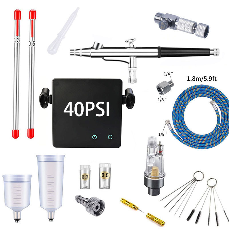 Kit Aerografo T001A, Set Aerog - Airbrush Kit With Mini Compressor recensione e prezzo
